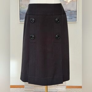 Etcetera Ponte Knit Sailor Style Black Skirt